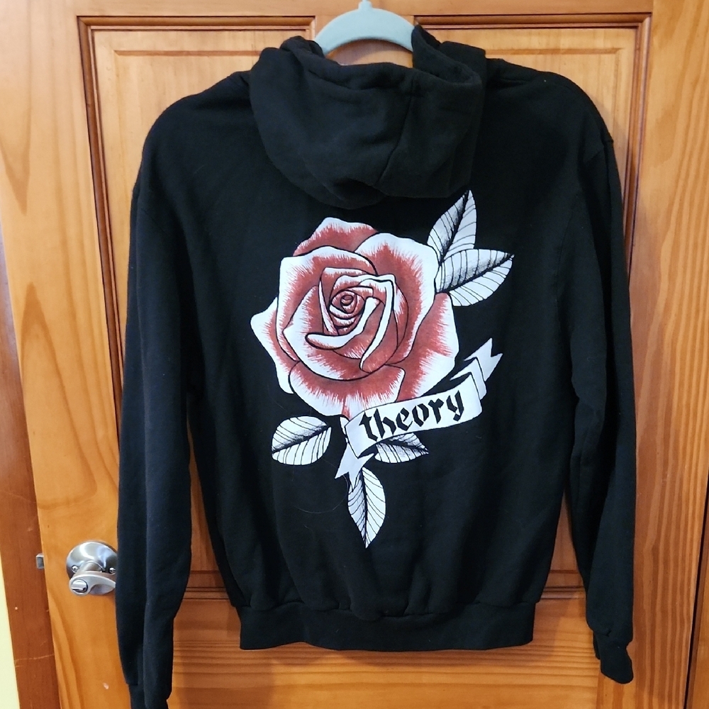 Theory Hoodie with Rose Graphic